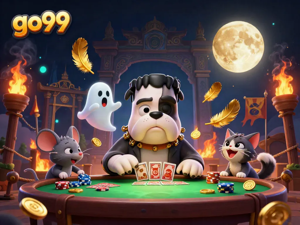 Experience go99's thrilling vibe with a captivating 3D casino scene featuring engaging characters and gaming elements.