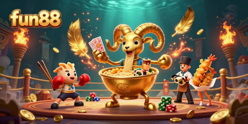 Experience thrilling fun88 betting action with animated casino characters and vibrant game elements.