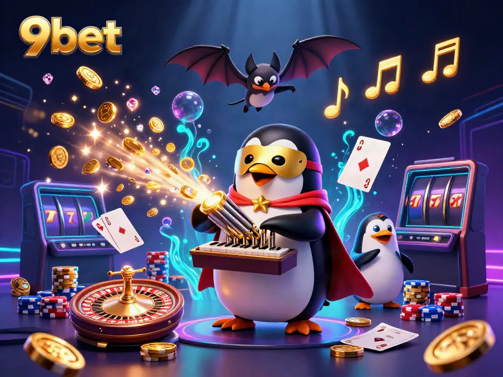Experience thrilling gameplay with 9bet in a vibrant and dynamic casino scene.