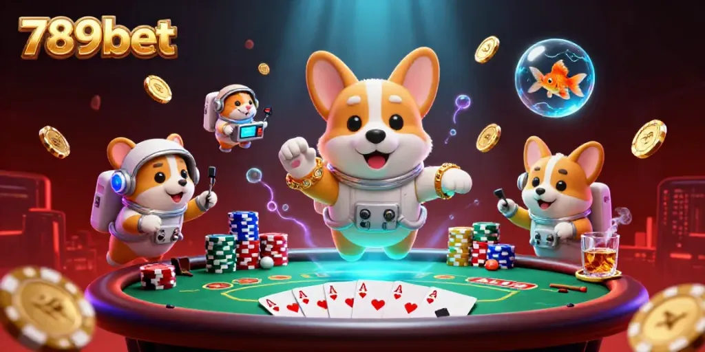 Engage in thrilling gameplay at 789bet, where an astronaut corgi explores a space casino