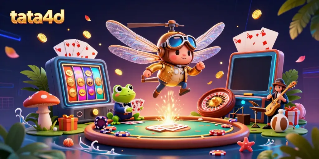 Engage with thrilling slot games at tata4d featuring vibrant characters and dynamic casino elements.