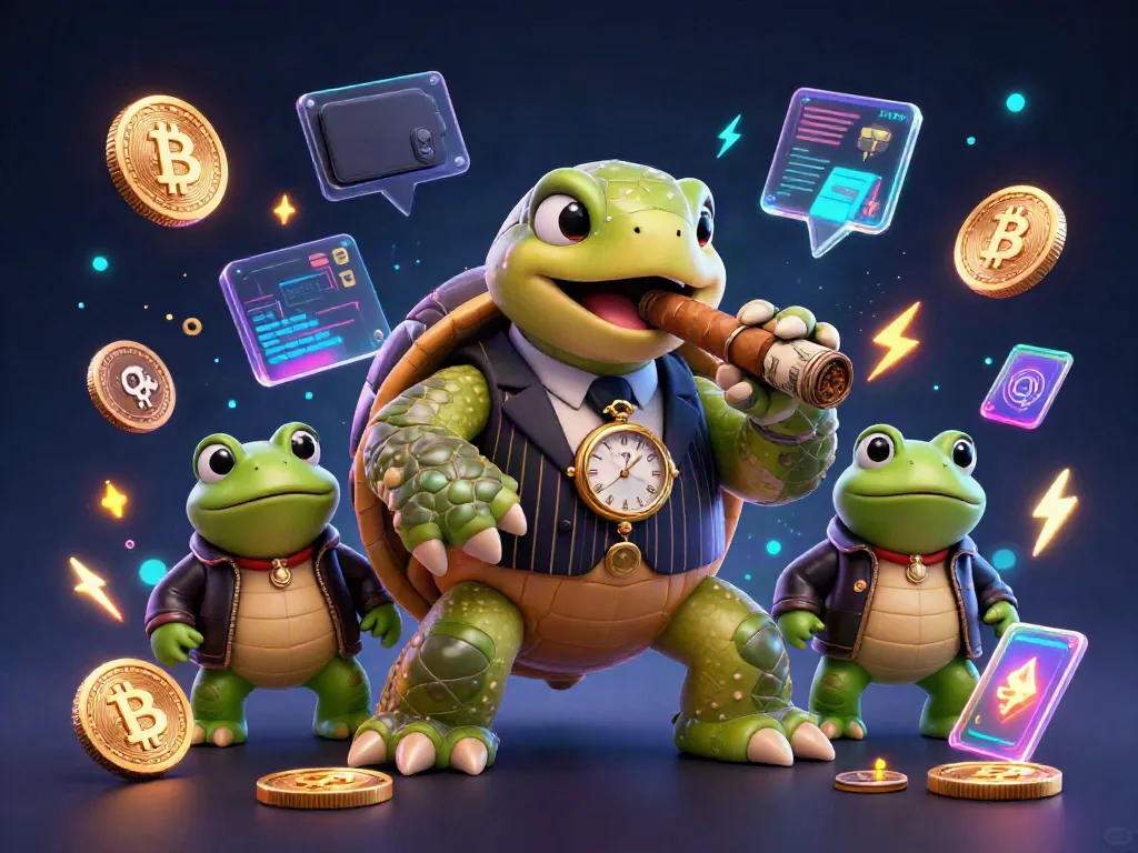 Experience the excitement of ฟัน88 with a vibrant casino scene featuring a cartoon snapping turtle and bullfrogs.