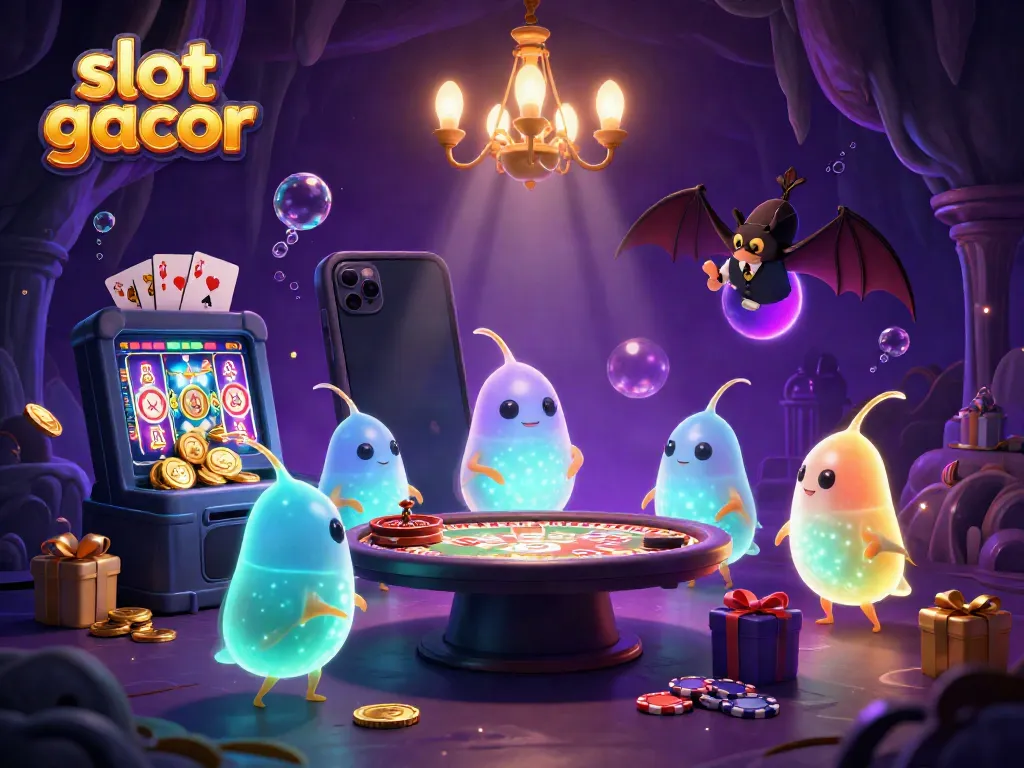 Memenangkan slot gacor dengan karakter bercahaya di kasino kafe yang menarik.