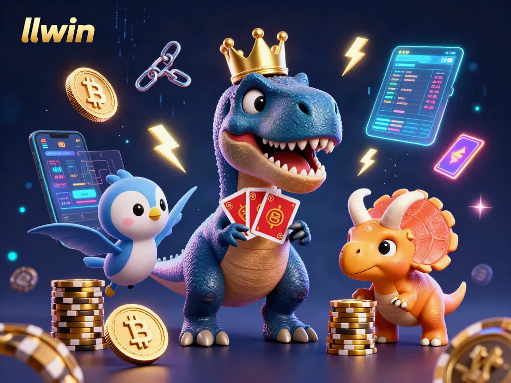 Experience exhilarating gameplay with llwin in this vibrant casino-themed illustration.