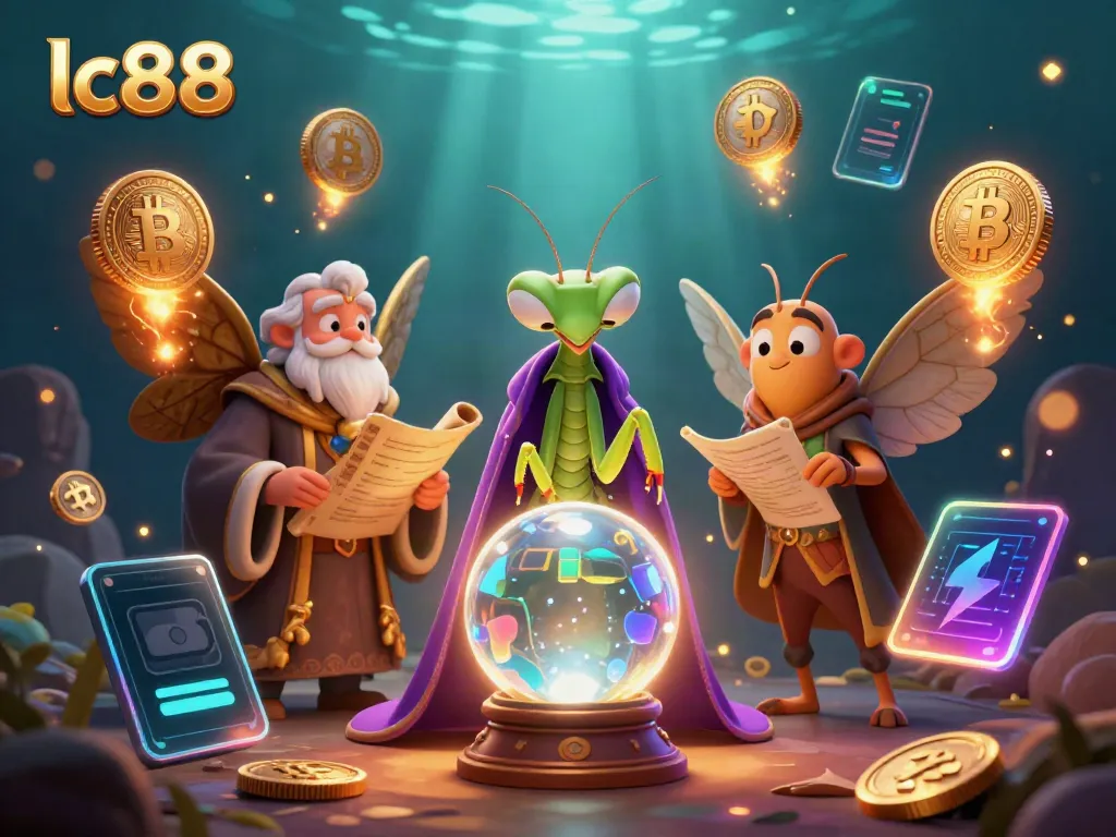 Engage with lc88 gaming strategies through a mystical scene featuring fortune tellers and coins.