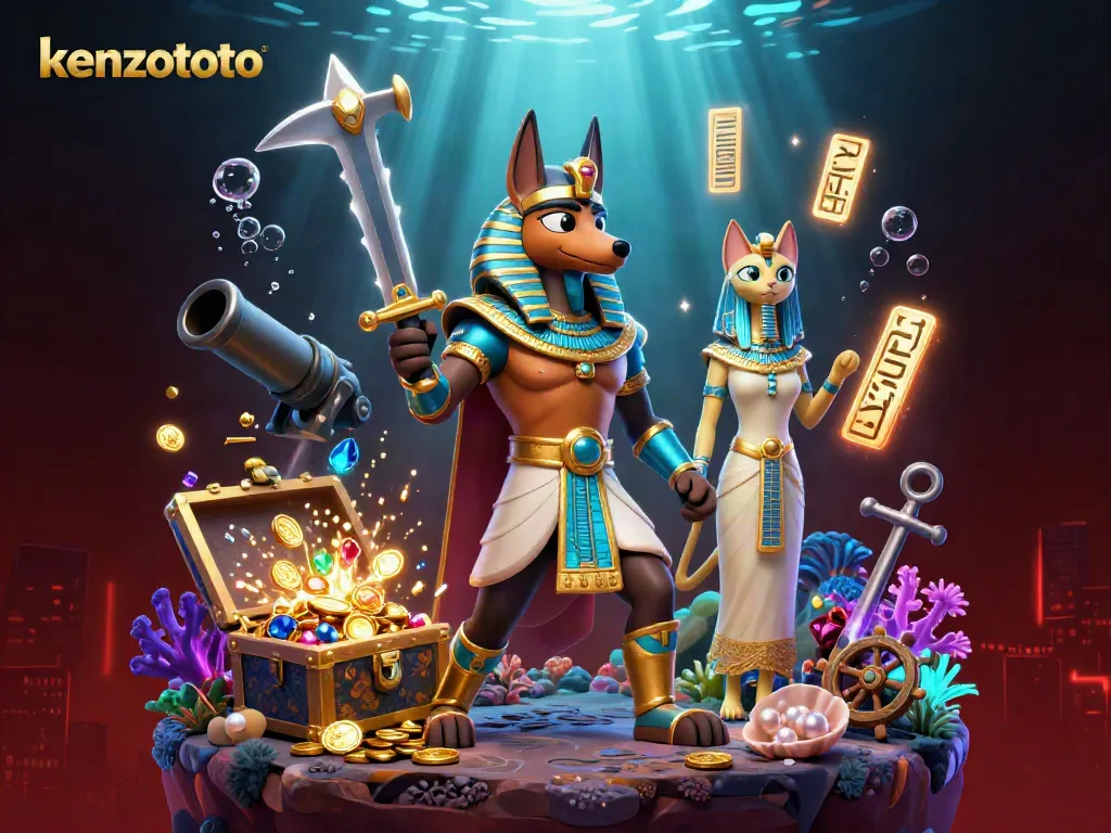 Kenzototo - Engage in thrilling underwater fish shooting adventures with dynamic characters and vibrant imagery.