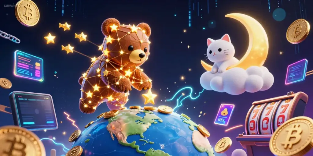 Experience vibrant casino gaming with sunwin's immersive 3D illustration showcasing unique elements.