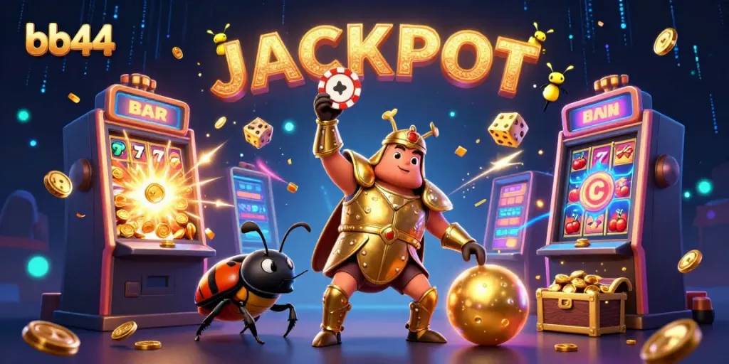 Experience the thrill of winning with bb44 as the hercules beetle celebrates a jackpot victory!