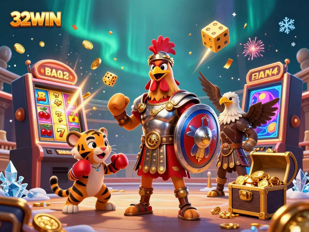 Experience thrilling wins with 32WIN in this vibrant arena filled with exciting casino elements and dynamic action.