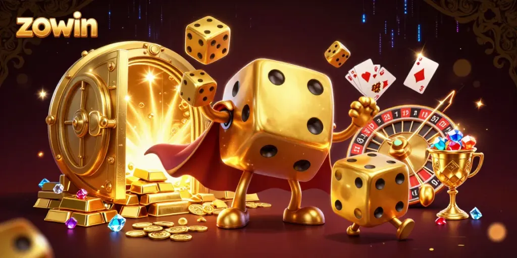 Engage in thrilling gameplay with zowin's vibrant casino elements and dynamic 3D characters.