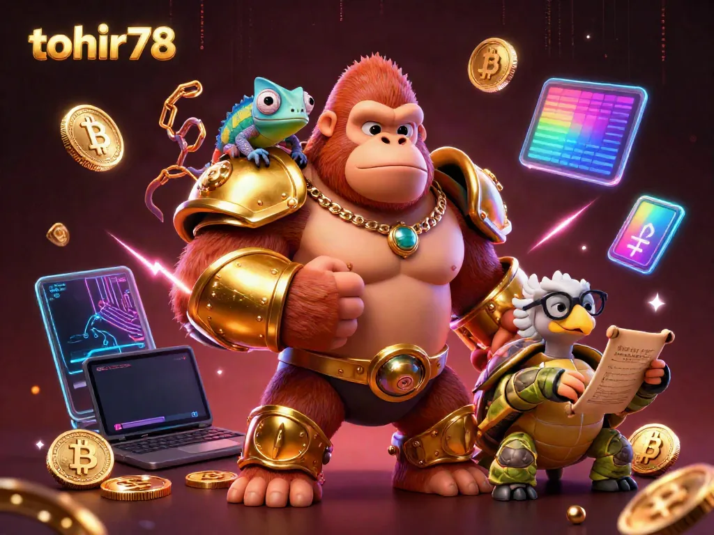 Experience thrilling gaming with tohir78's vibrant casino-themed illustration featuring iconic characters and crypto elements.