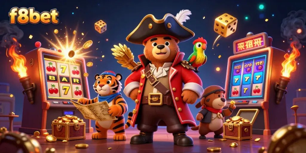 Experience thrilling gameplay at f8bet with vibrant 3D characters and casino elements.