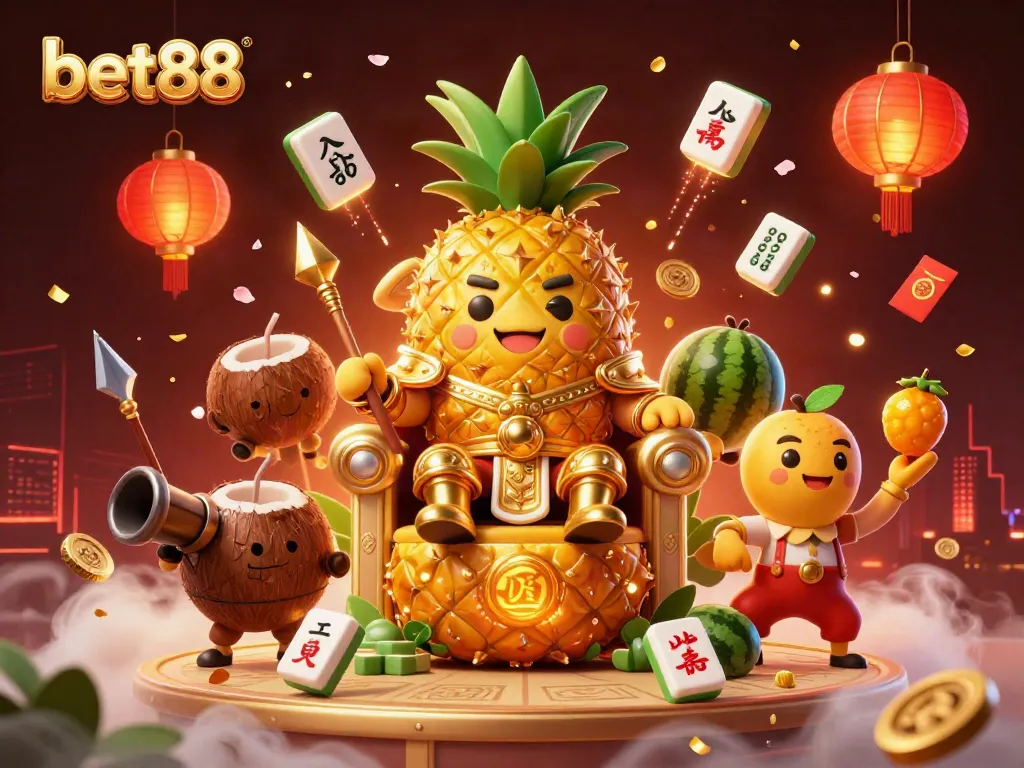 Experience the vibrant world of bet88 with lively characters and casino elements in an exciting scene.