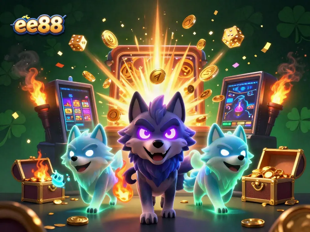 Engage with exciting ee88 gaming action showcasing vibrant slot machines and dynamic characters.