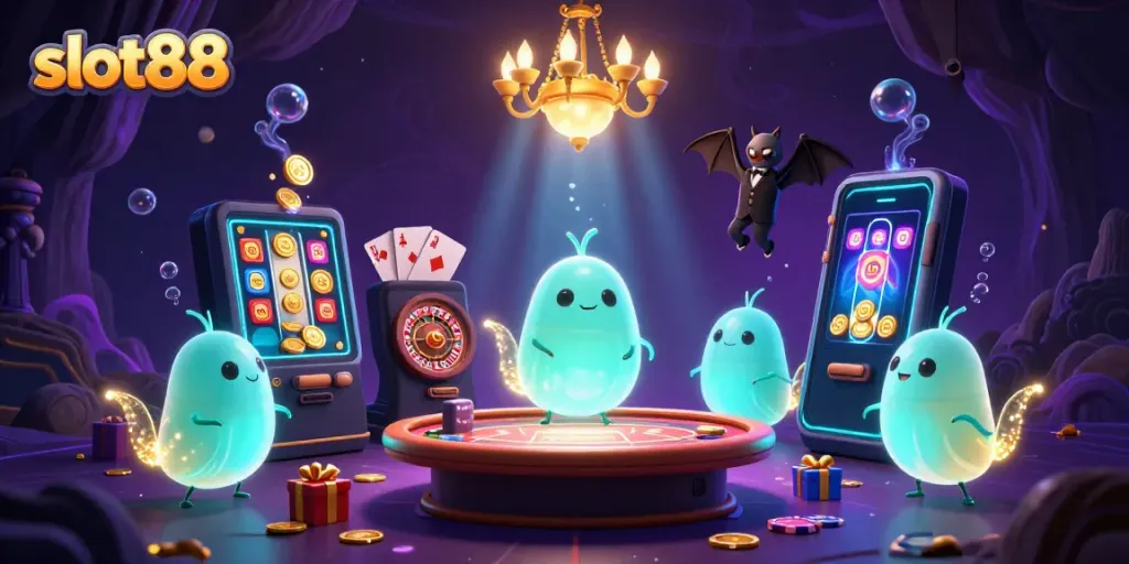 Slot88 menarik perhatian pemain dengan permainan slot dan dealer unik di kasino gua yang bercahaya