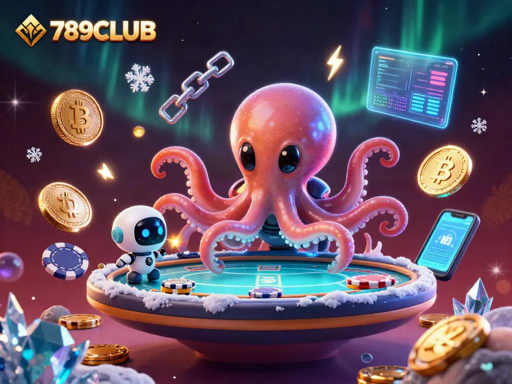 Engage with 789CLUB's vibrant alien poker scene filled with crypto elements and excitement.