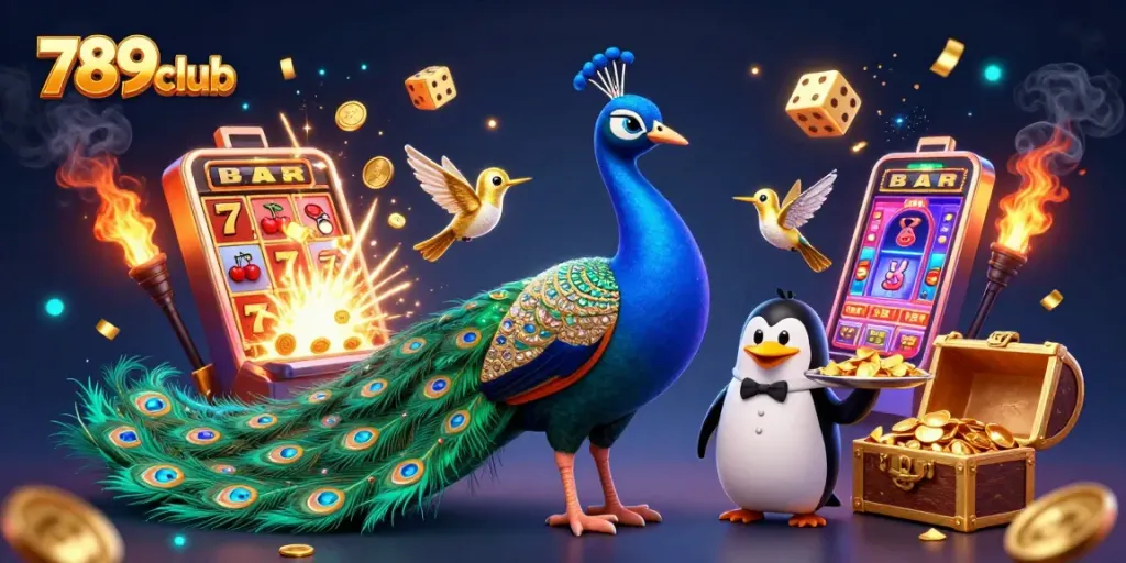 Experience the excitement of 789club with vibrant casino elements and characters, showcasing thrilling gambling dynamics.