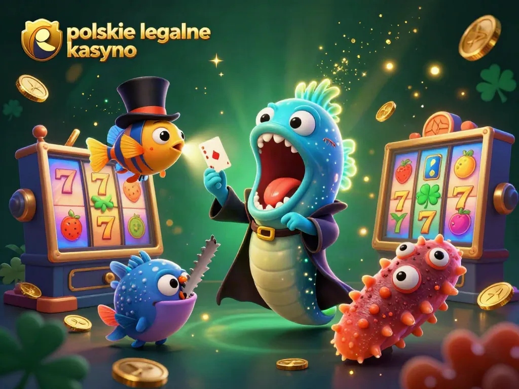 Experience the excitement at a polskie legalne kasyno with a magical eel performing tricks amid slot machines