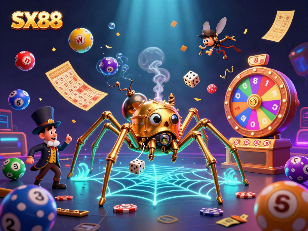 SX88 captures the excitement of gambling with a lively steampunk scene filled with dynamic lottery elements.