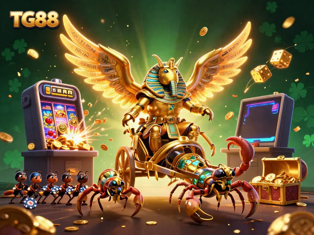 Experience thrilling gameplay at TG88 with vibrant casino elements and dynamic characters.